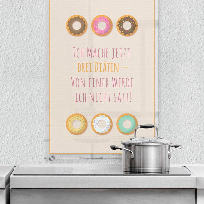 Spritzschutz Ich mache jetzt drei Diäten...