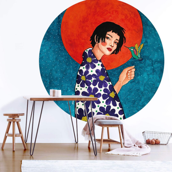 Fototapete Hülya - Zurücklassen - Rund - Selbstklebend/Vlies