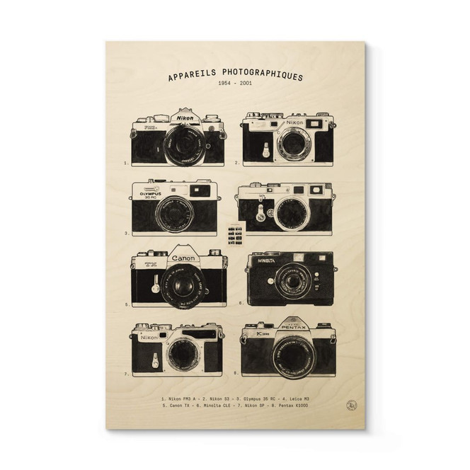 Holzbild Bodart - Nostalgie in der Fotografie