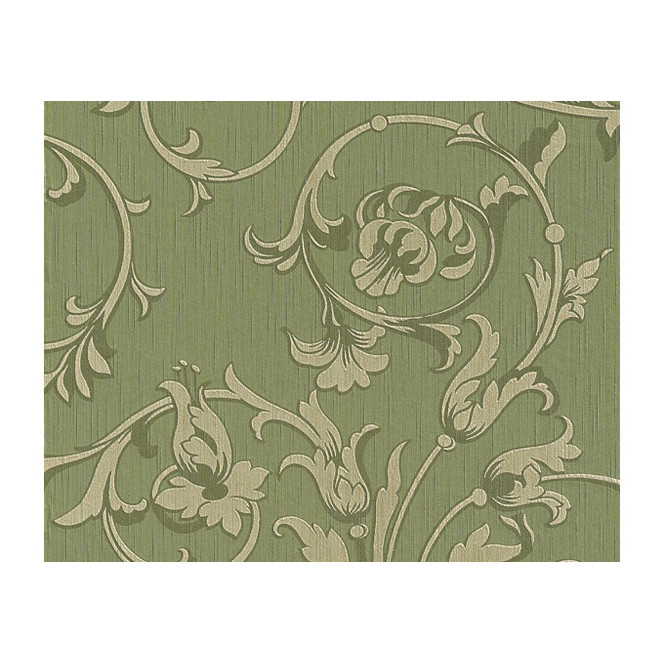 Mustertapeten Architects Paper Textiltapete Tessuto Resedagrün, Braungrau, Gelbgrau