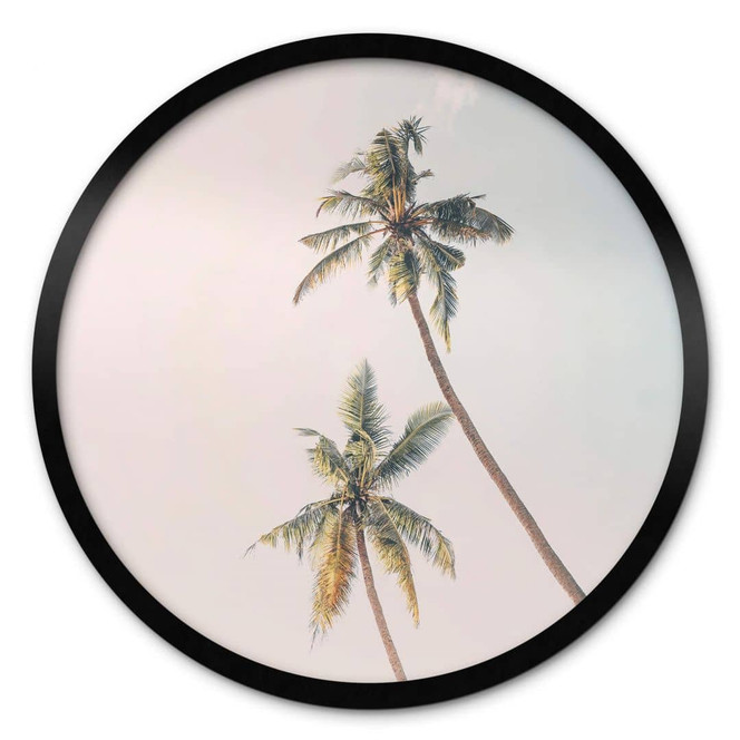 Poster Sisi & Seb - Palmen im Wind - Rund