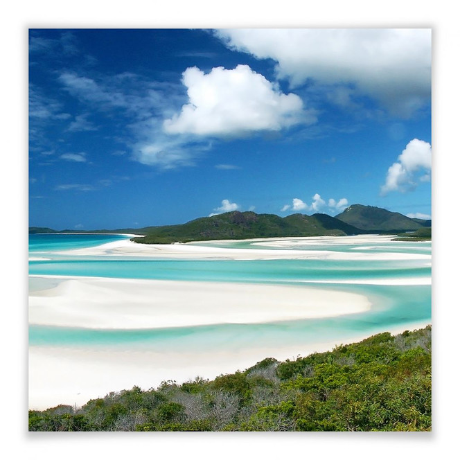 Poster Whitehaven Beach - quadratisch