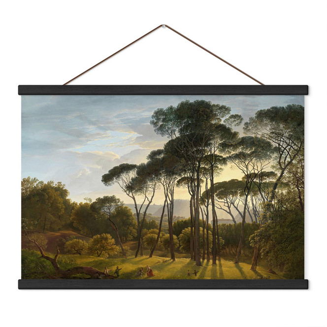 Stoffbild Italienische Landschaft mit Schirmkiefern - Voogd