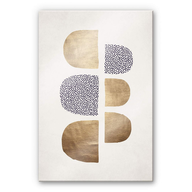 Acrylglasbild Kubistika - Golden Geometrica