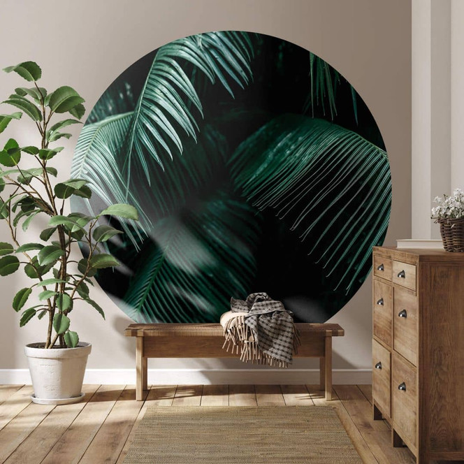 Fototapete Tropische Botanik - Rund - Selbstklebend/Vlies