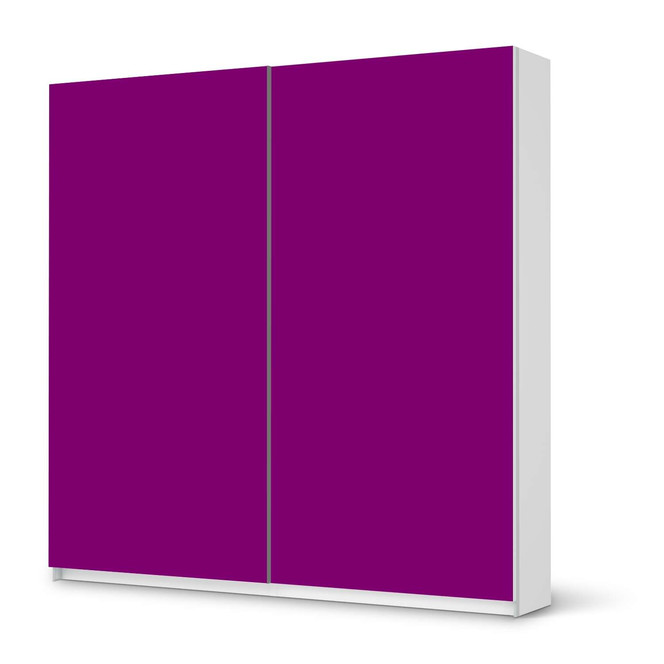 Möbel Klebefolie IKEA Pax Schrank 201cm Höhe - Schiebetür - Flieder Dark- Bild 1