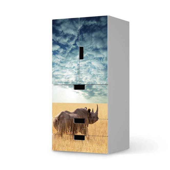 Möbelfolie IKEA Stuva / Malad - 3 Schubladen und 2 kleine Türen - Rhino- Bild 1