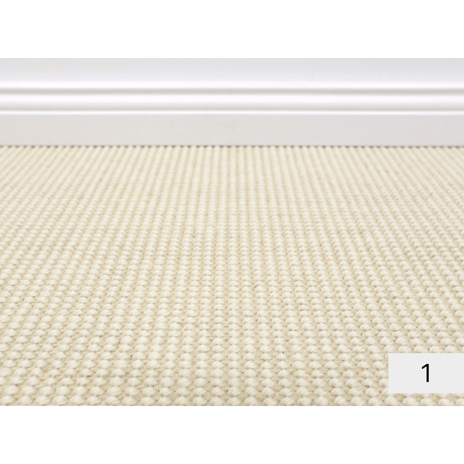 Porto Schlingen Teppichboden Meterware in 1 White