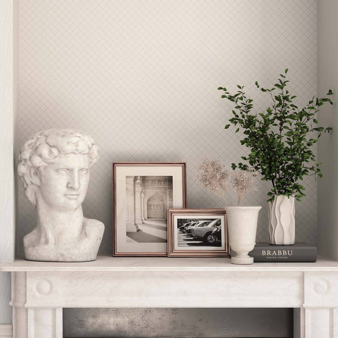 Rankentapete, Vliestapete Erismann Versailles weiss, grau, silber