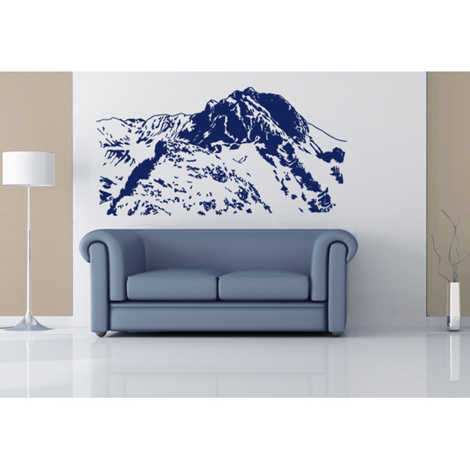 Wohnansicht - Wandtattoo Berg Cornette de Bise