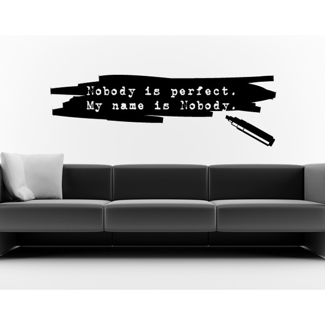 Wandtattoo Filzstift: Nobody is perfect