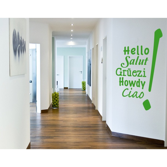 Wohnansicht - Wandtattoo Hello