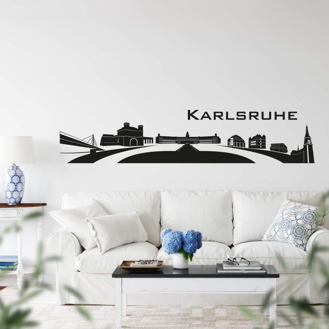 Wandtattoo Karlsruhe Skyline 2