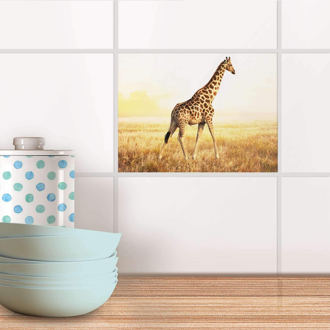 Fliesenfolie - Savanna Giraffe