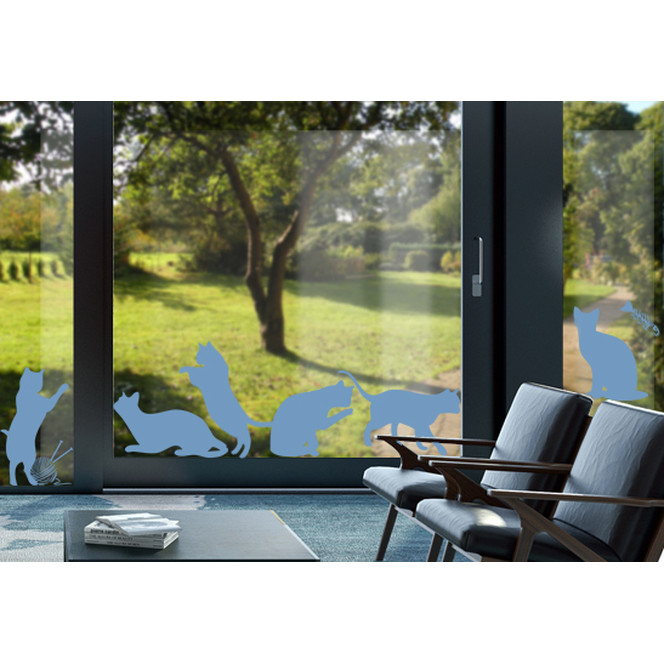 Glasdekor Katzenschwestern - Bild 1