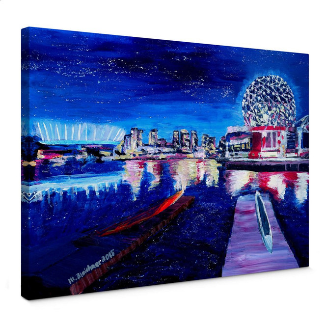 Leinwandbild Bleichner - Vancouver bei Nacht