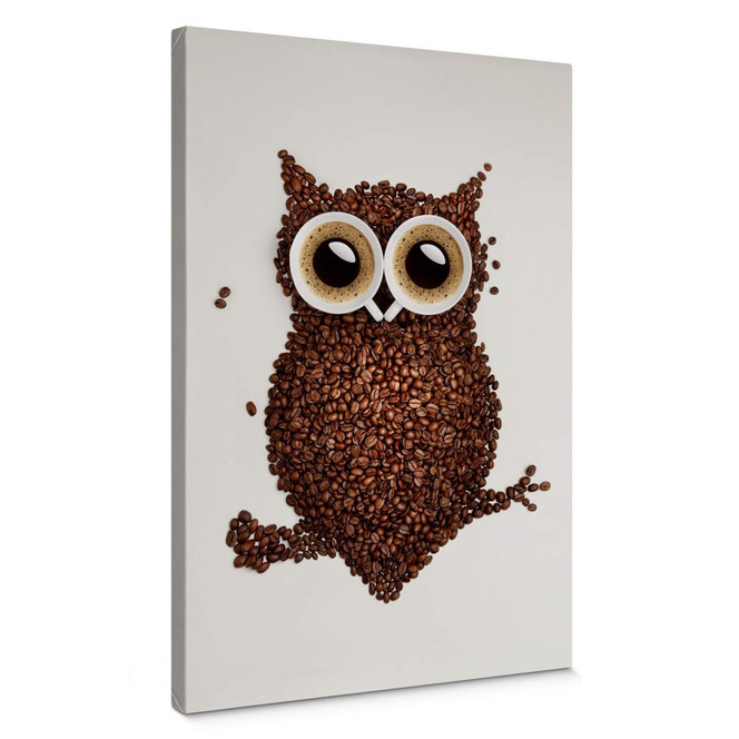 Leinwandbild Kaffeeeule