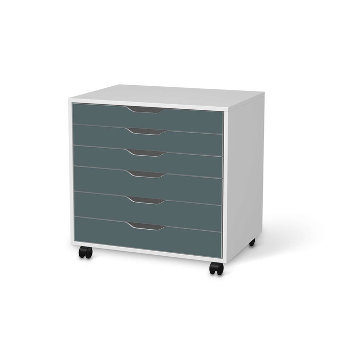 Möbelfolie IKEA Alex Rollcontainer 6 Schubladen - Blaugrau Light- Bild 1