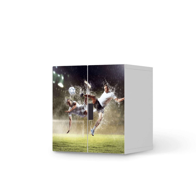 Möbelfolie IKEA Stuva / Malad Schrank - 2 kleine Türen - Soccer- Bild 1