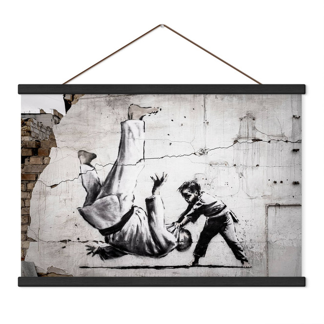 Stoffbild Ein kleiner Judoka - Banksy