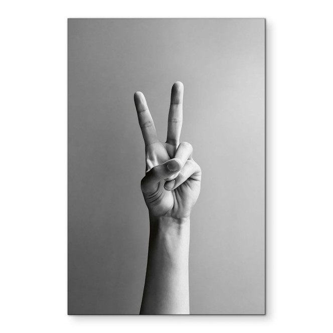 Wandbild Victory Hand - Zeichen des Friedens und Sieges - Bühler - Alu-Dibond