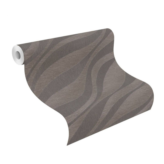 Wellentapete, Vliestapete Sky Lounge braun 10.00 x 1.06 m