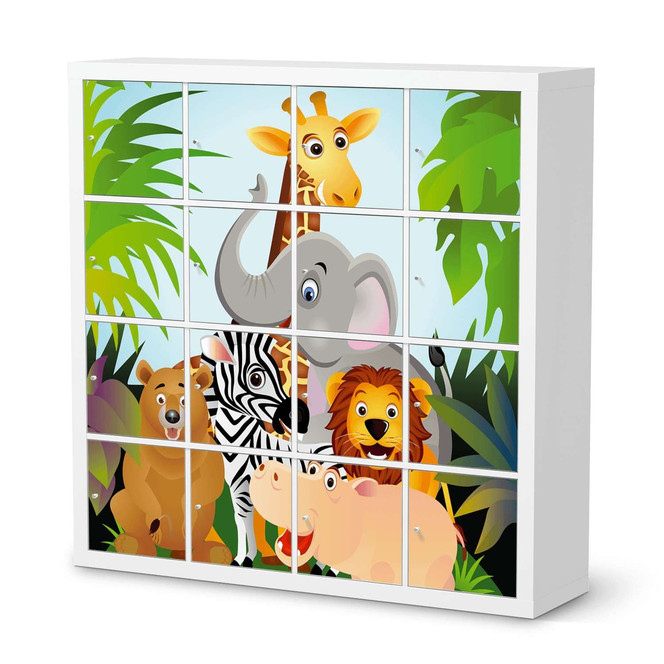 Möbelfolie IKEA Expedit Regal 16 Türen - Wild Animals- Bild 1
