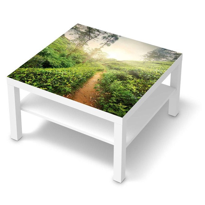 Möbelfolie IKEA Lack Tisch 78x78cm - Green Tea Fields- Bild 1