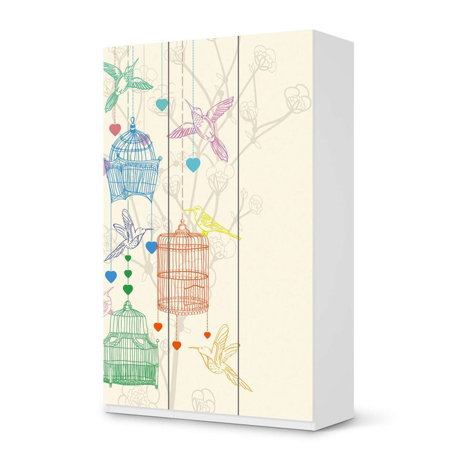 Möbelfolie IKEA Pax Schrank 236cm Höhe - 3 Türen - Birdcage- Bild 1