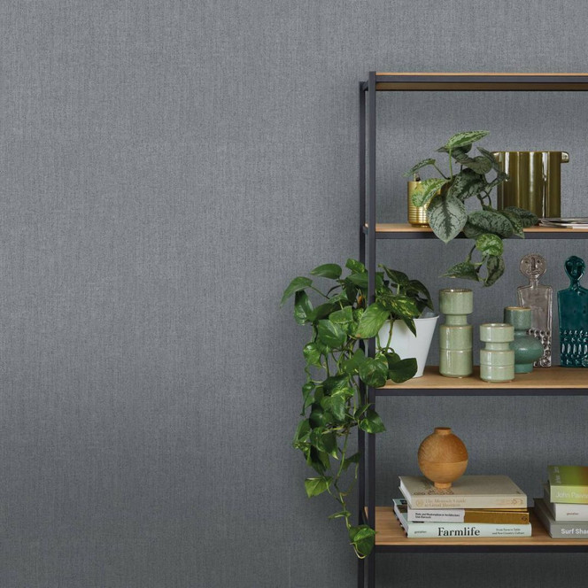 Tapete SCHÖNER-WOHNEN Vliestapete, Unitapete grau, silber