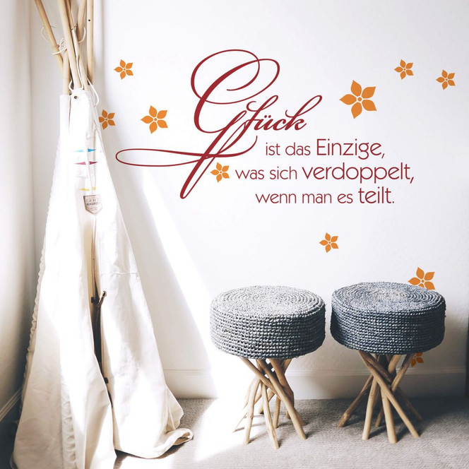 Wandtattoo Glück ist das Einzige... 3 (2-farbig)