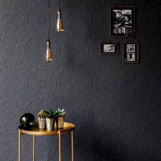 Anaglypta® Supaglypta Alfred Vliestapete Barocktapete mit Ornamenten überstreichbar, weiss - Bild 1