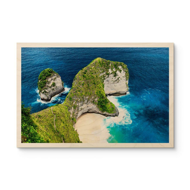 Holzbild Felsenküste von Nusa Penida - Hugonnard
