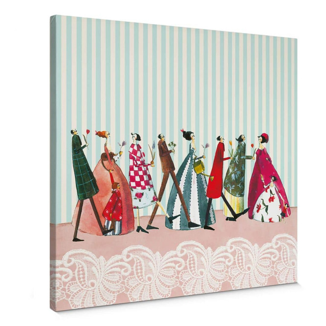 Leinwandbild Leffler - Familienbesuch