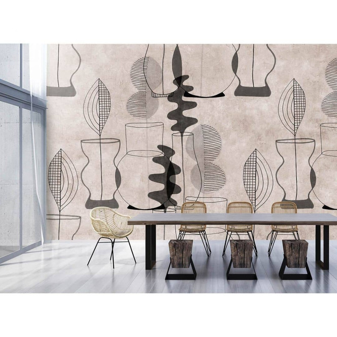 Livingwalls Fototapete Walls by Patel 3 Pablo`S Room 1 beige, grau, schwarz - Bild 1