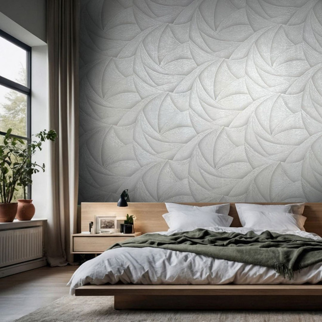 Vliestapete in Grau, Beige 3D-Optik Wellen Grafisch Modern