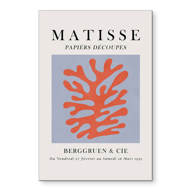 Wandbild Abstrakte Koralle im Matisse-Stil - Costa - Alu-Dibond