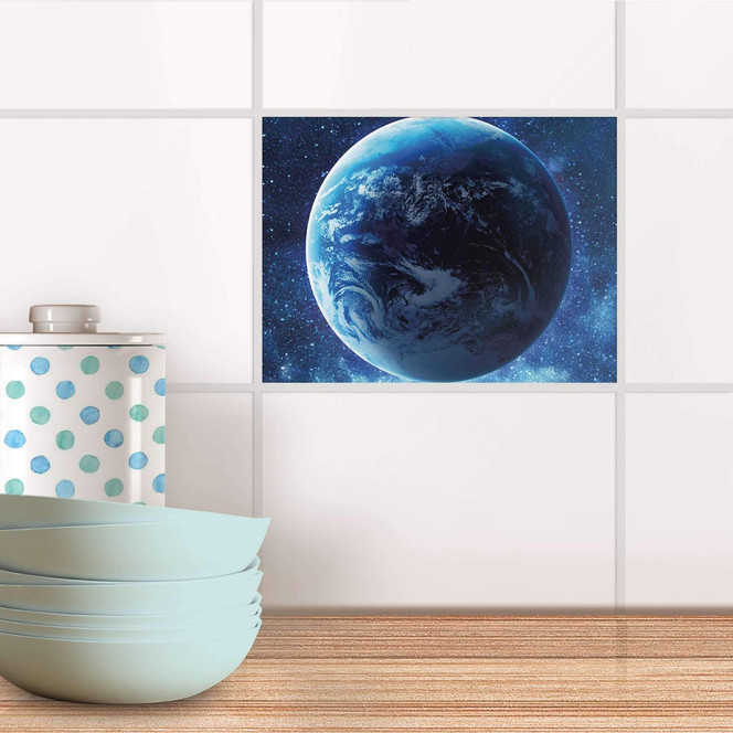 Fliesenfolie - Planet Blue