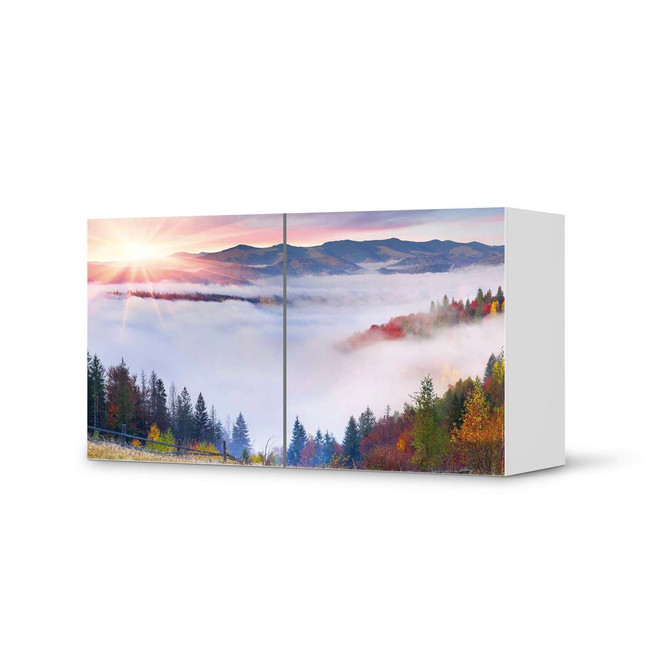Folie IKEA Besta Regal 2 Türen (quer) - Herbstwald- Bild 1