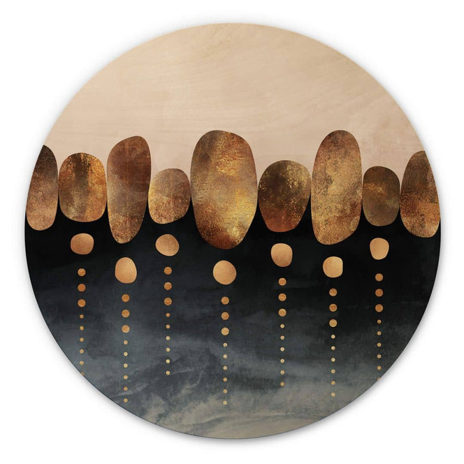 Holzbild Fredriksson - Natürliche Abstraktion - Rund