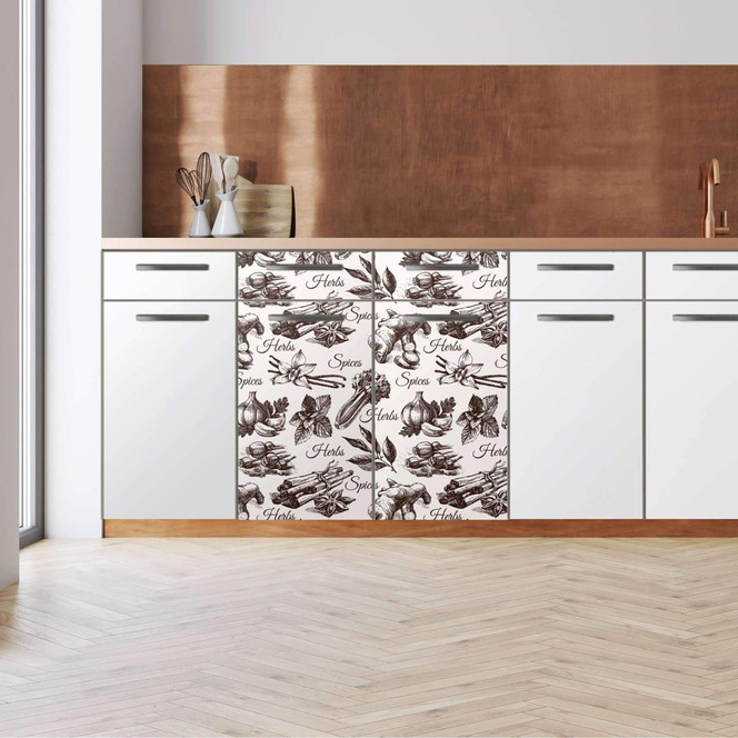 Küchenfolie - Unterschrank 80cm Breite - Spices