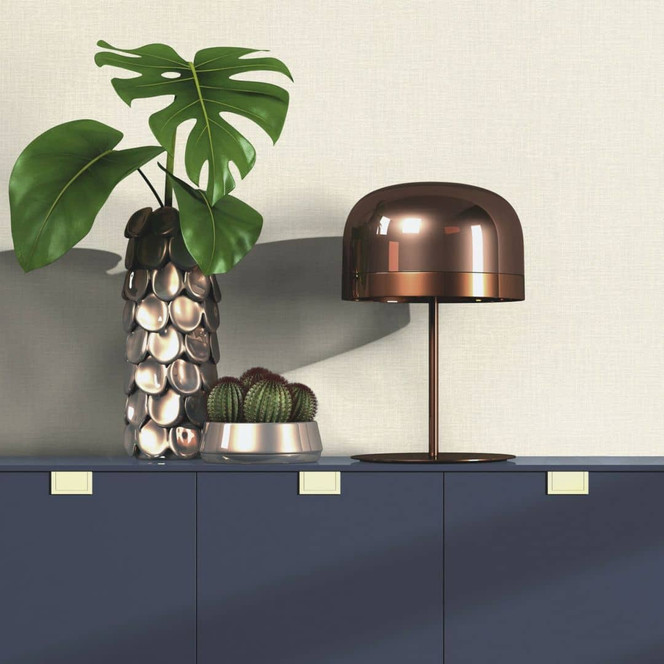 Rasch Vliestapete, Unitapete Welcome Home cremeweiss