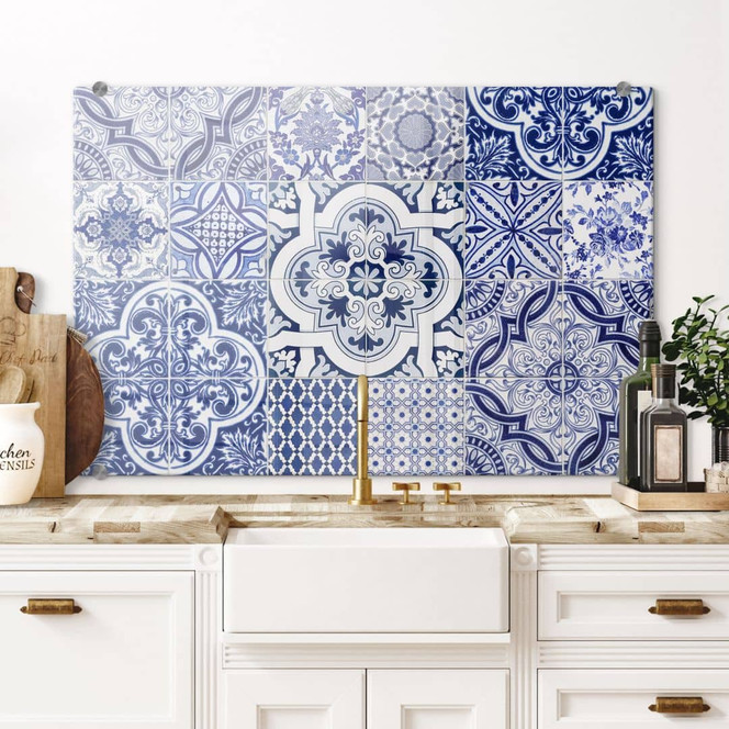 Spritzschutz portugiesische Kacheln