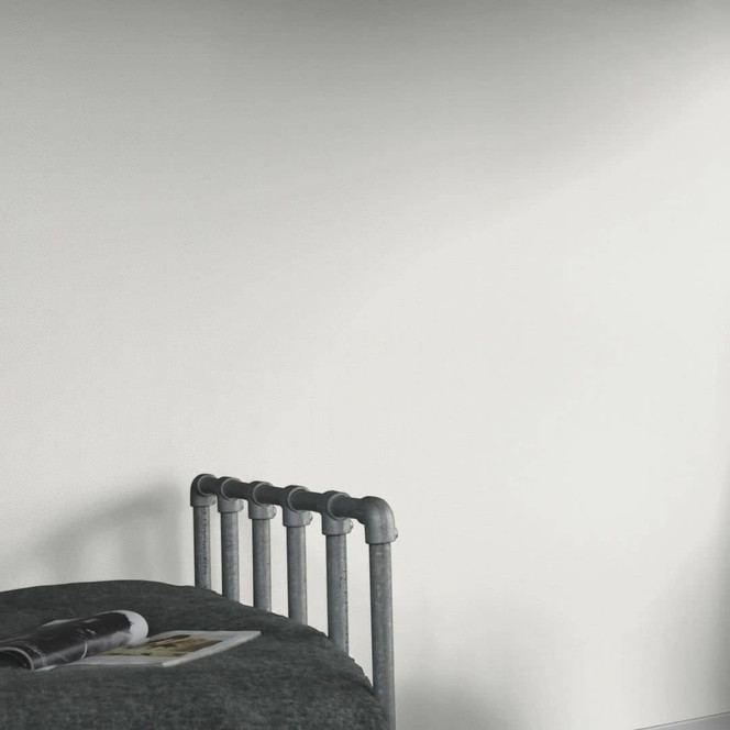 Unitapete, Mustertapete mit Struktur Bauhaus weiss