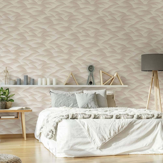Wellentapete, Mustertapete Fashion for Walls 4 von Guido Maria Kretschmer beige