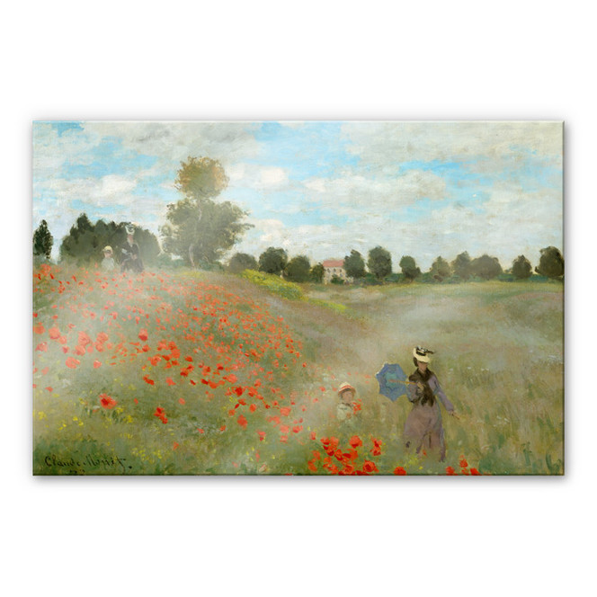 Acrylglasbild Monet - Mohnfeld bei Argenteuil
