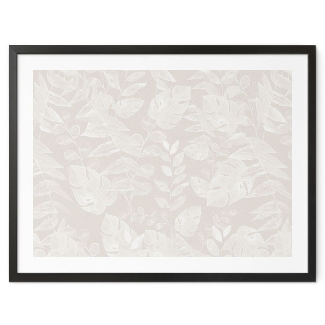 Botanik Poster Tropische Blätter Beige - Bloomery Decor