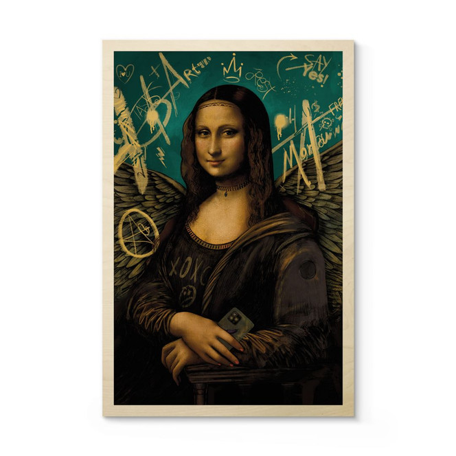 Holzbild Mona Lisa - modern