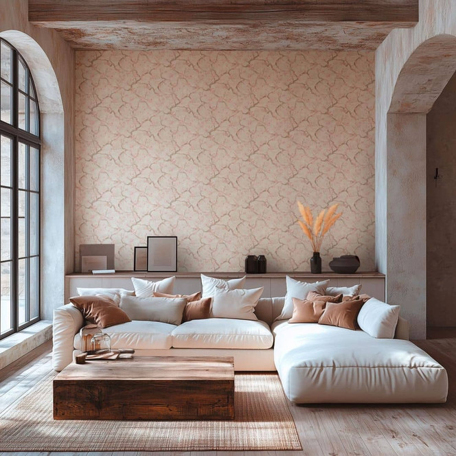 Kirschblüten-Tapete Hellgrau Rosa Weiss – Japanisches Blütenmotiv – Vliestapete