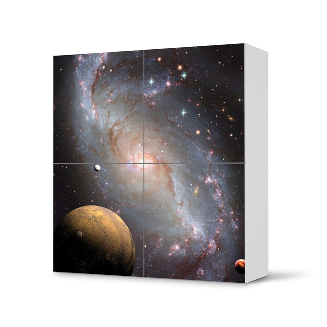 Klebefolie IKEA Besta Schrank 4 Türen - Milky Way- Bild 1